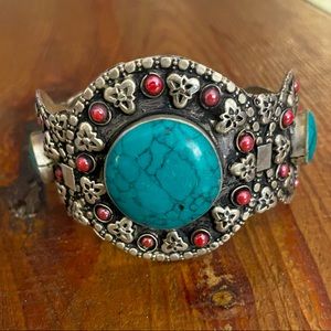Gemstone cuff bracelet